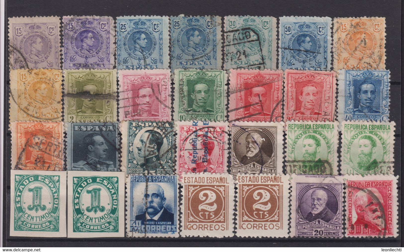 Spanien Lot ° Briefmarken Gestempelt / Stamps Stamped / Timbres Oblitérés - Collections