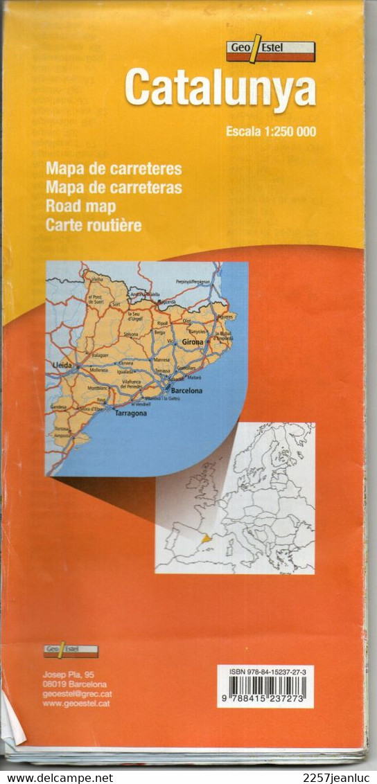 Carte Catalunya Escala 1: 250 000  Geo / Estel   2017-2018 - Cartes/Atlas