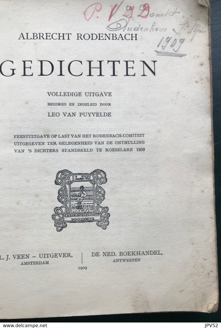(495) Albrecht Rodenbach - Gedichten - 1909 - 221 Blz. - Leo Van Puyvelde - Poesia