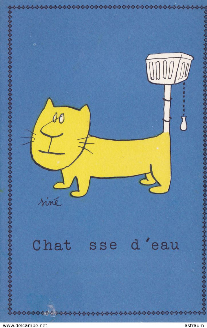 Cpa - Illustrateur Siné - Chat Sse D'eau - Edi Pulcinella - Sine