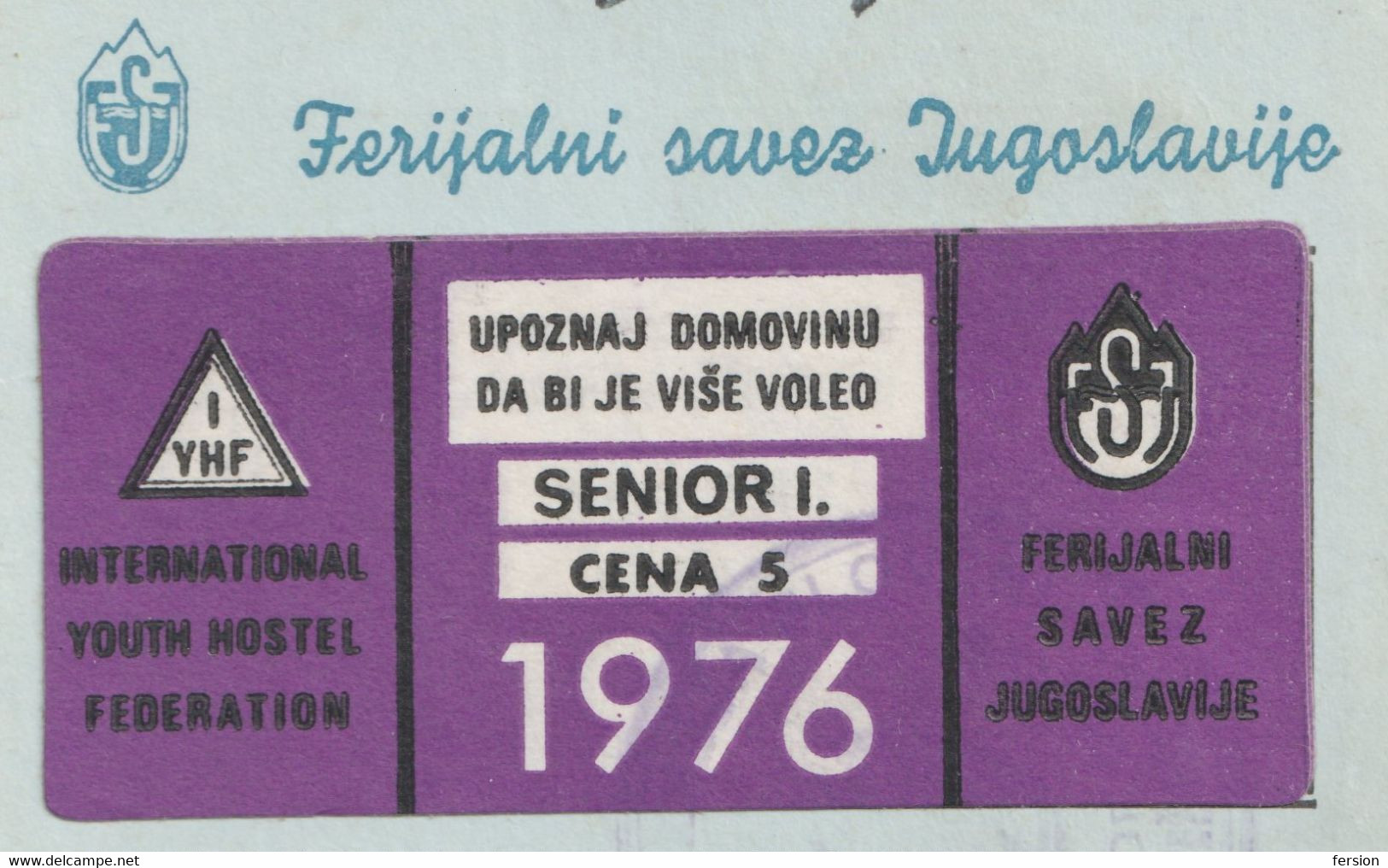 Slovenia TOURISM Ferijalni Savez Jugoslavije Member TAX REVENUE CINDERELLA VIGNETTE Yugoslavia Card Booklet 1975 - Libretti
