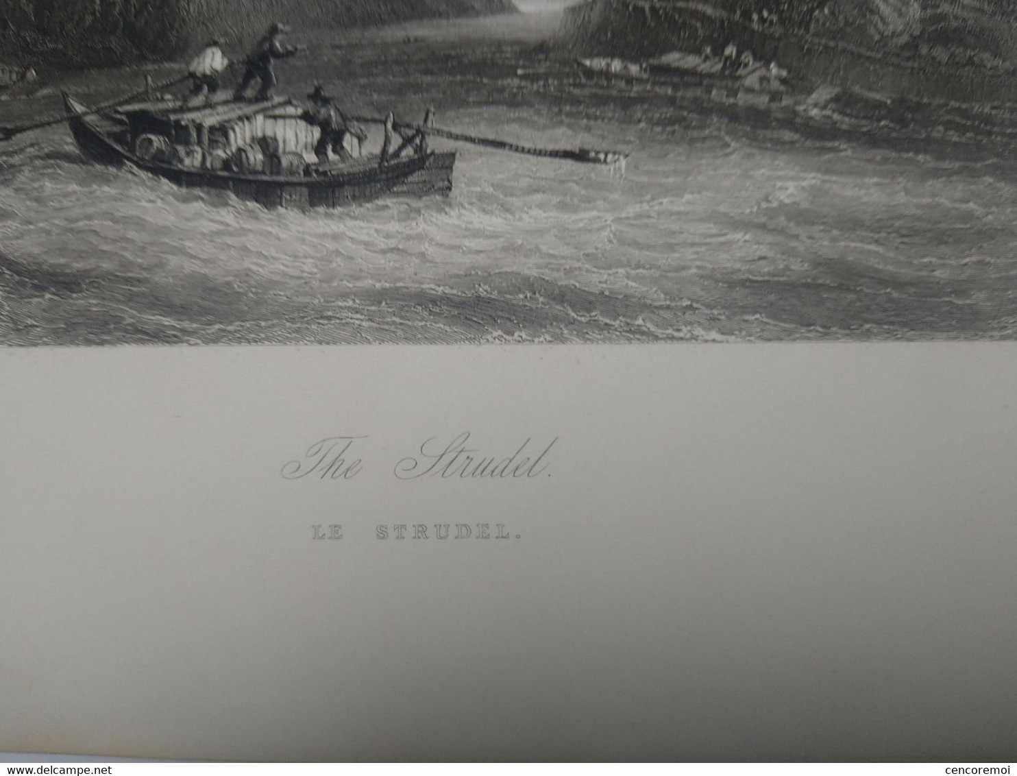 Gravure Ancienne, The Strudel, Hommes En Barque En Autriche - Autres Plans