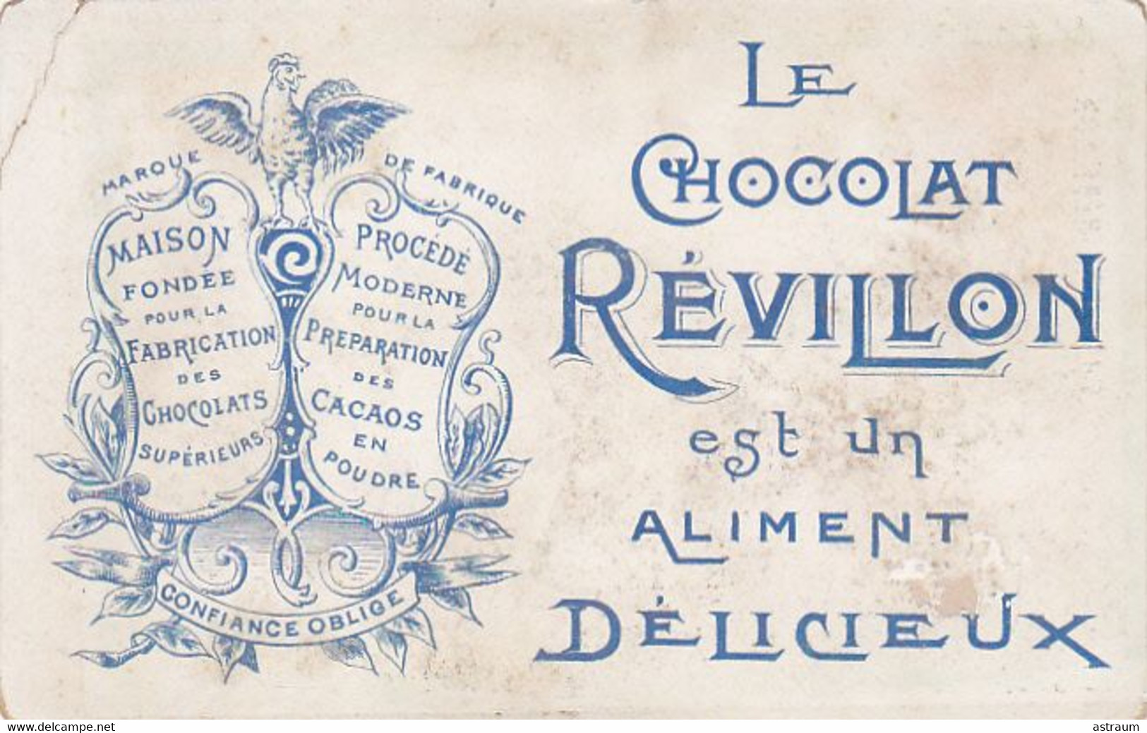 Chromo Chocolat Revillon --bijoux Modernes-face A Main - Revillon