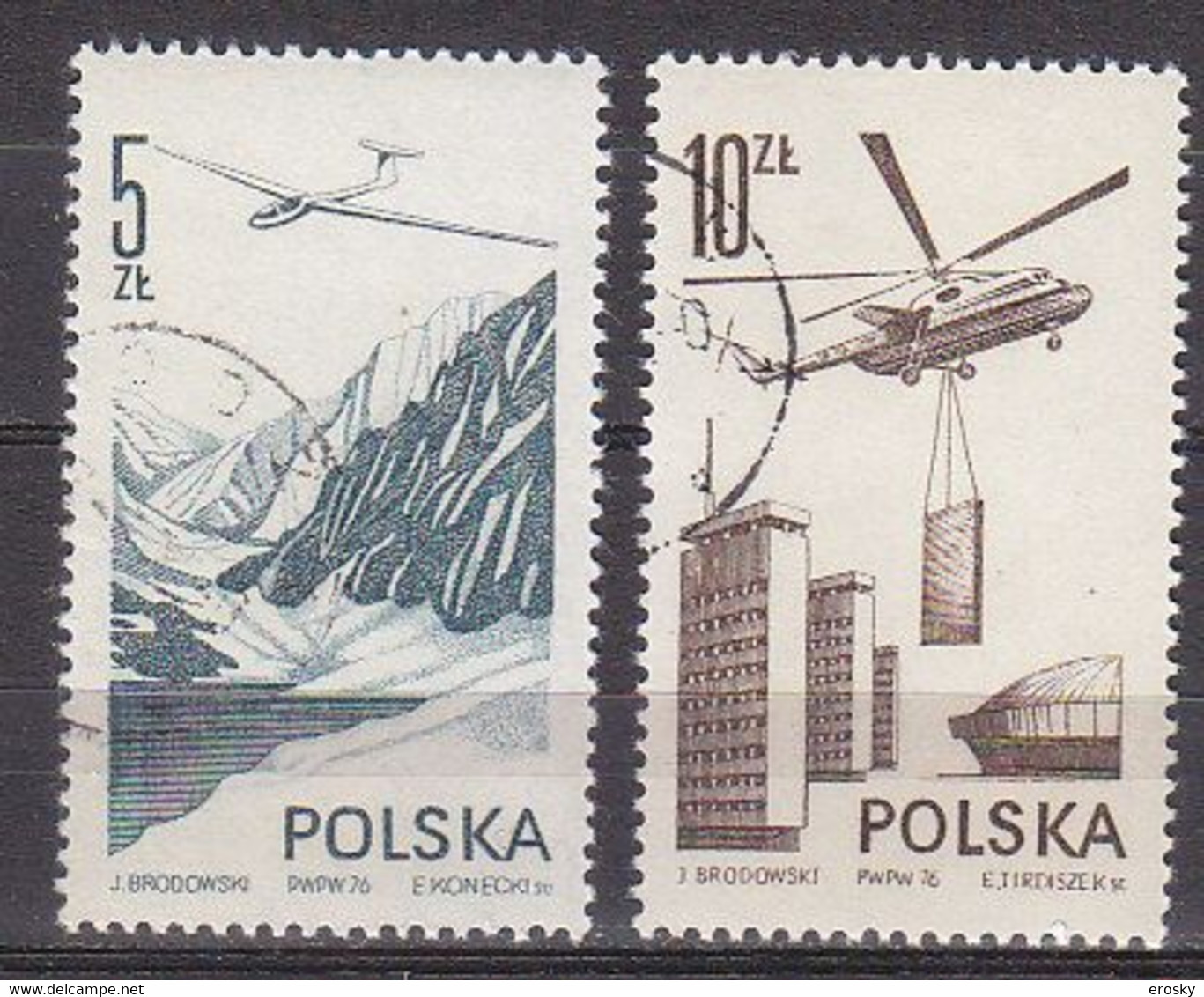 R3790 - POLOGNE POLAND AERIENNE Yv N°55/56 - Used Stamps