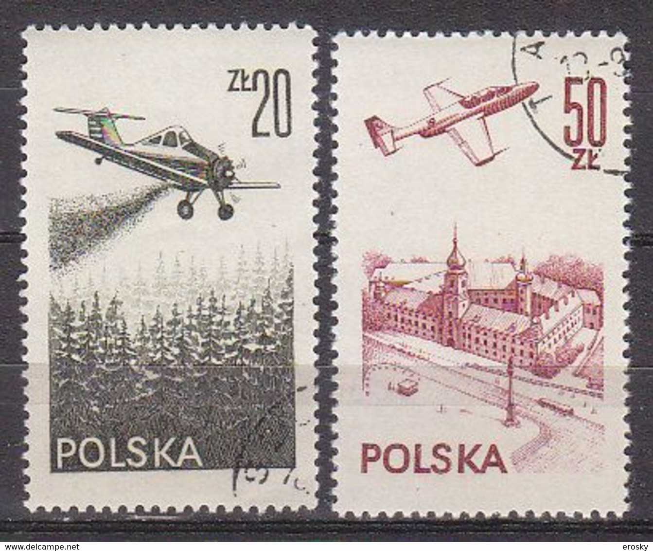 R3792 - POLOGNE POLAND AERIENNE Yv N°57/58 - Used Stamps