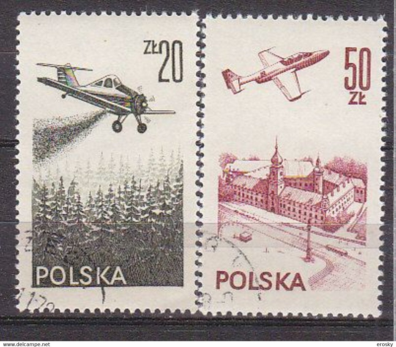 R3793 - POLOGNE POLAND AERIENNE Yv N°57/58 - Used Stamps