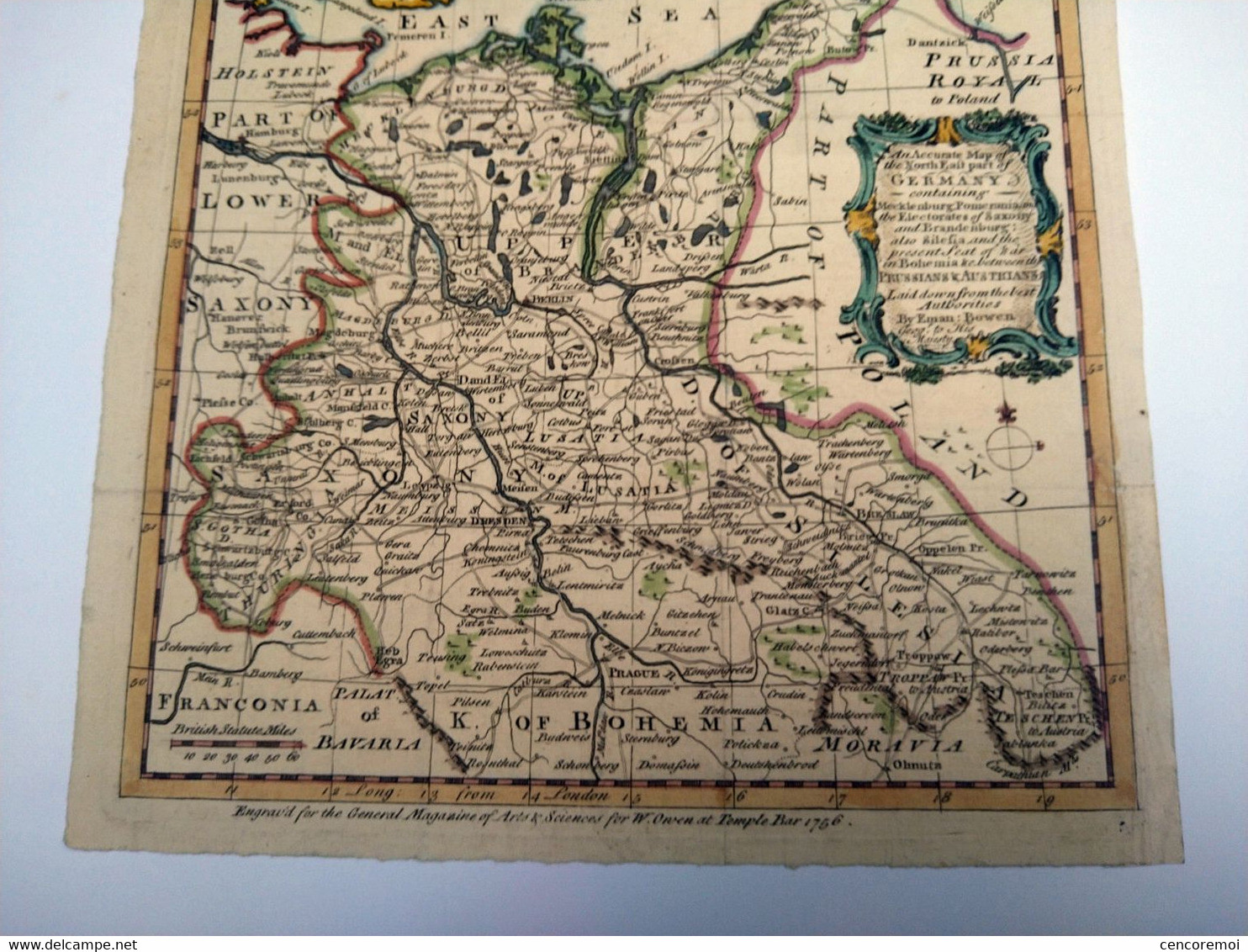 Carte Ancienne Gravée Colorée, Allemagne - Andere Pläne