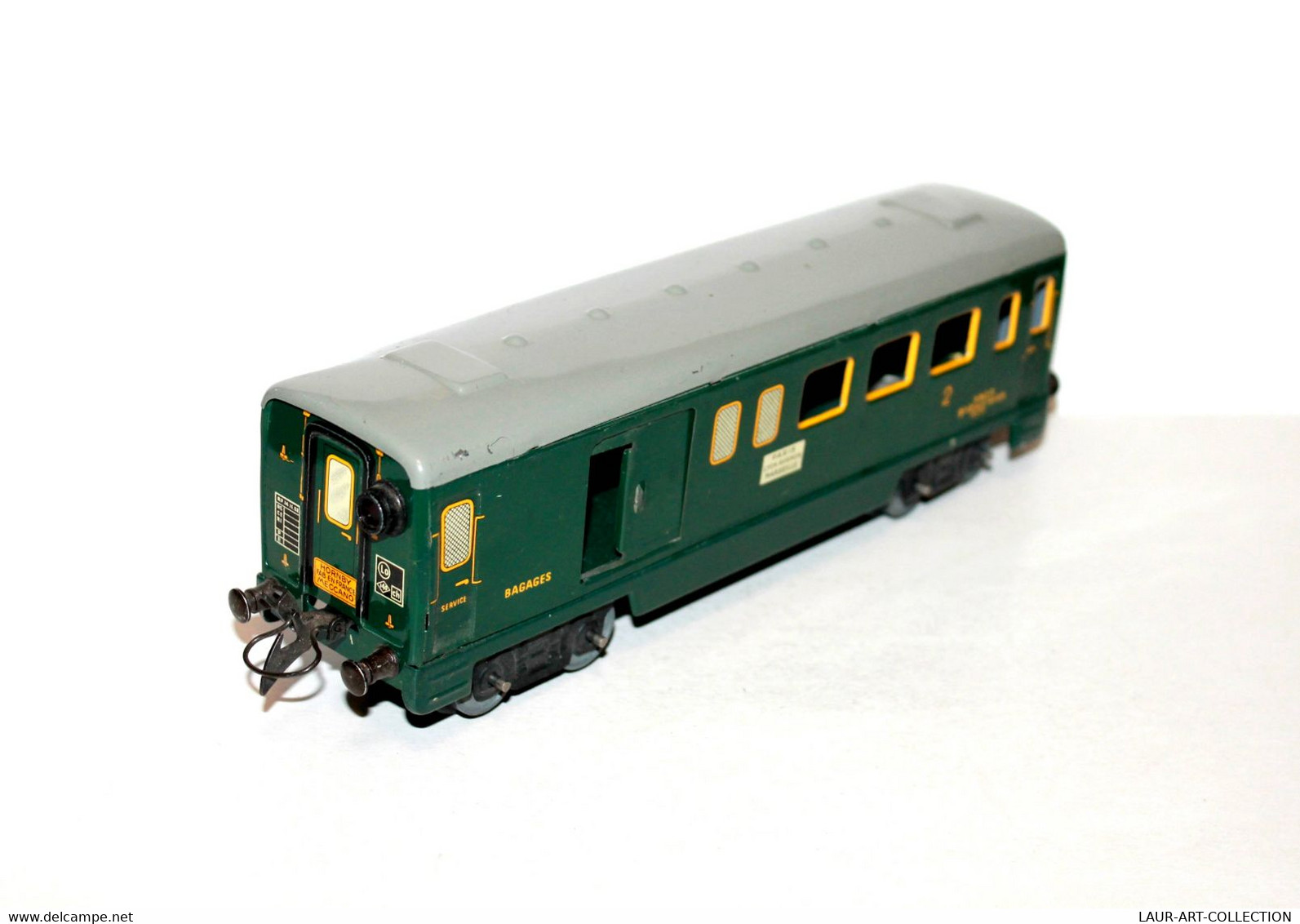 HORNBY, VOITURE WAGON BAGAGES SNCF B5Dmyfi 20.420 PARIS MARSEILLE A BOGIES ECH:O - MODELISME FERROVIAIRE (1712.43) - Goederenwagons