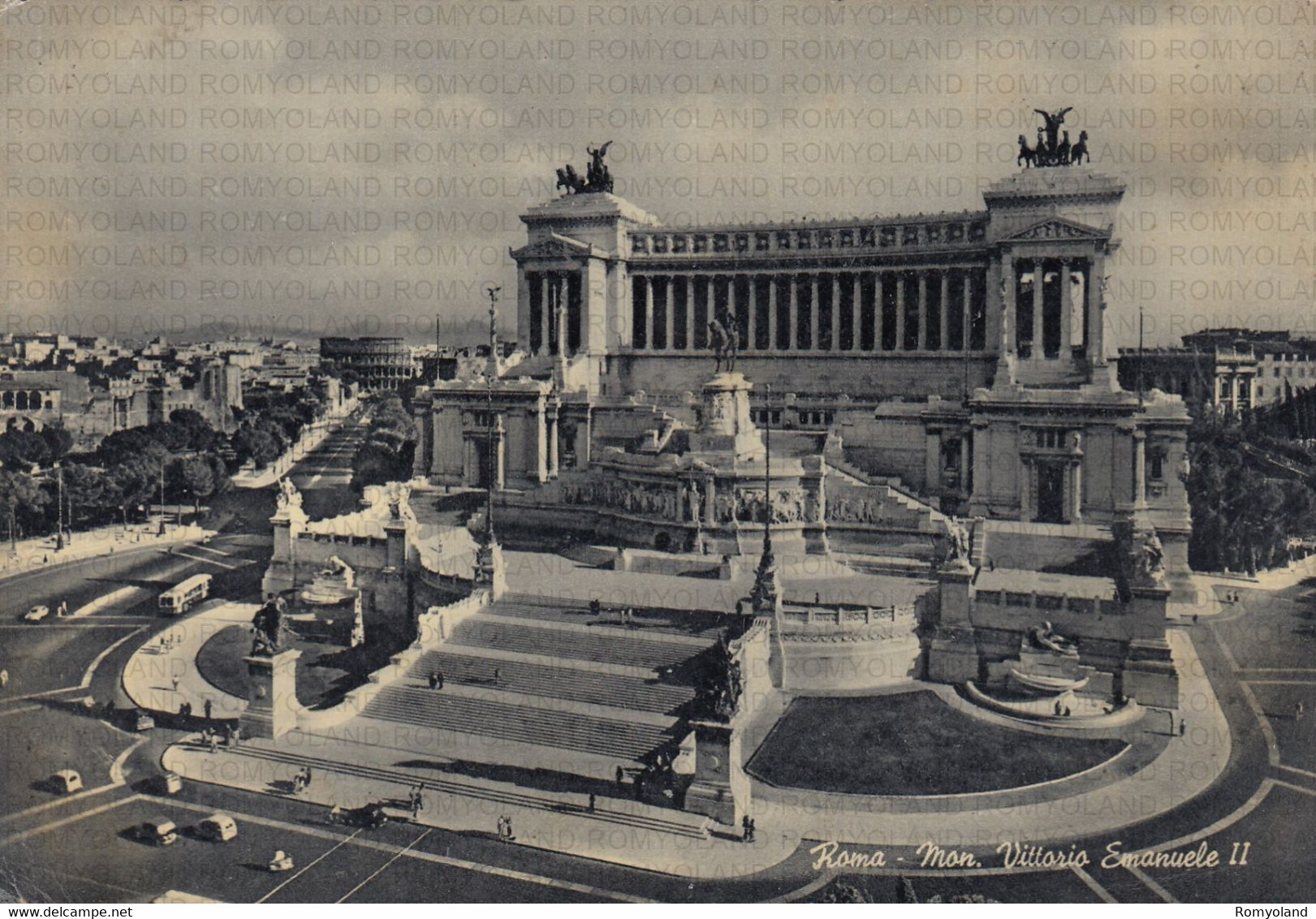 CARTOLINA  ROMA,LAZIO,MONUMENTO VITTORIO EMANUELE II,STORIA,MEMORIA,CULTURA,RELIGIONE,BELLA ITALIA,VIAGGIATA 1955 - Altare Della Patria