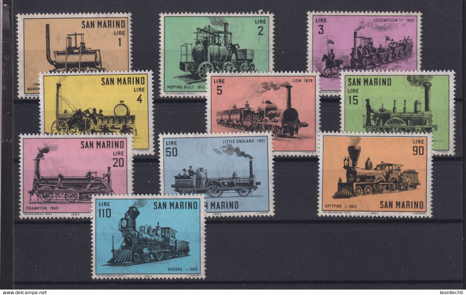 San Marino Lot ** Lokomotiven - Collections, Lots & Series