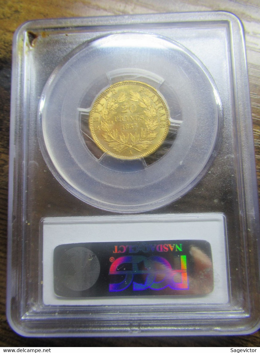 20 Francs Or 1857A MS 62 PCGS - 20 Francs (gold)