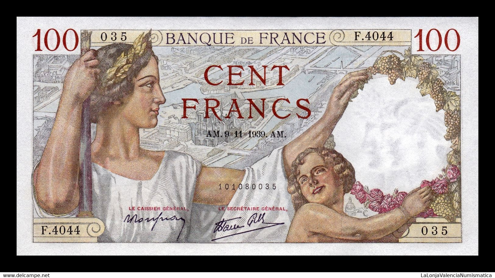 Francia France Lot 10 Banknotes 100 Francs "Sully" 1939 Pick 94 SC UNC - 100 F 1939-1942 ''Sully''