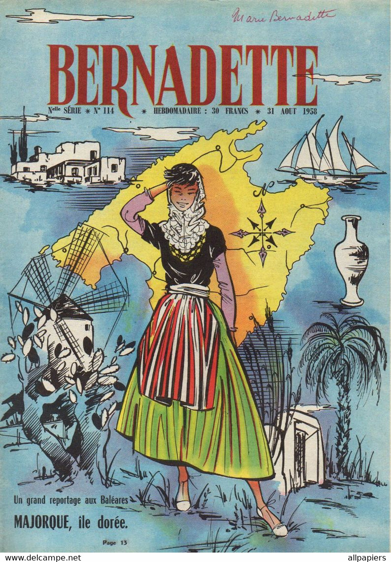 Bernadette N°114 Le Père De Buffalo Bill - J'ai Visité...L'Expo 58 - Majorque L'île Dorée - A Découper Et Monter Meunier - Bernadette