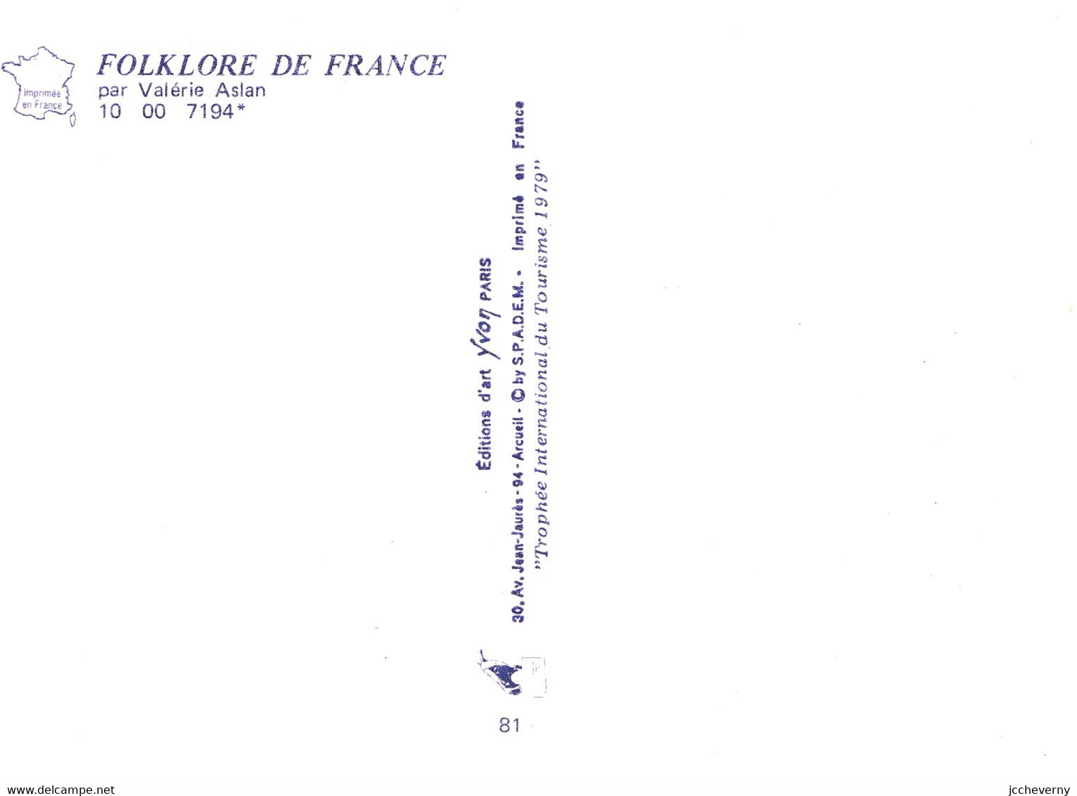 Folklore De France Par Valérie ASLAN      " Champagne " - Aslan