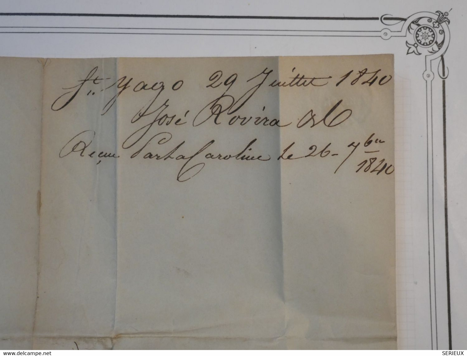 BK 17 CUBA OUTRE MER    BELLE LETTRE RARE 1840 ST YAGO  A BORDEAUX FRANCE  . PAUILLAC  PAR LE 3 MATS CAROLINE++ ++ AFFR - Voorfilatelie