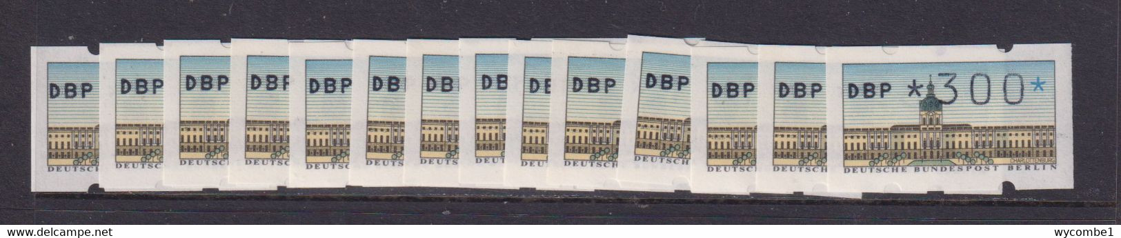 WEST BERLIN  -  1987 Machine Stamps Charlottenburg Castle Set Of 14 Never Hinged Mint - Máquinas Franqueo (EMA)