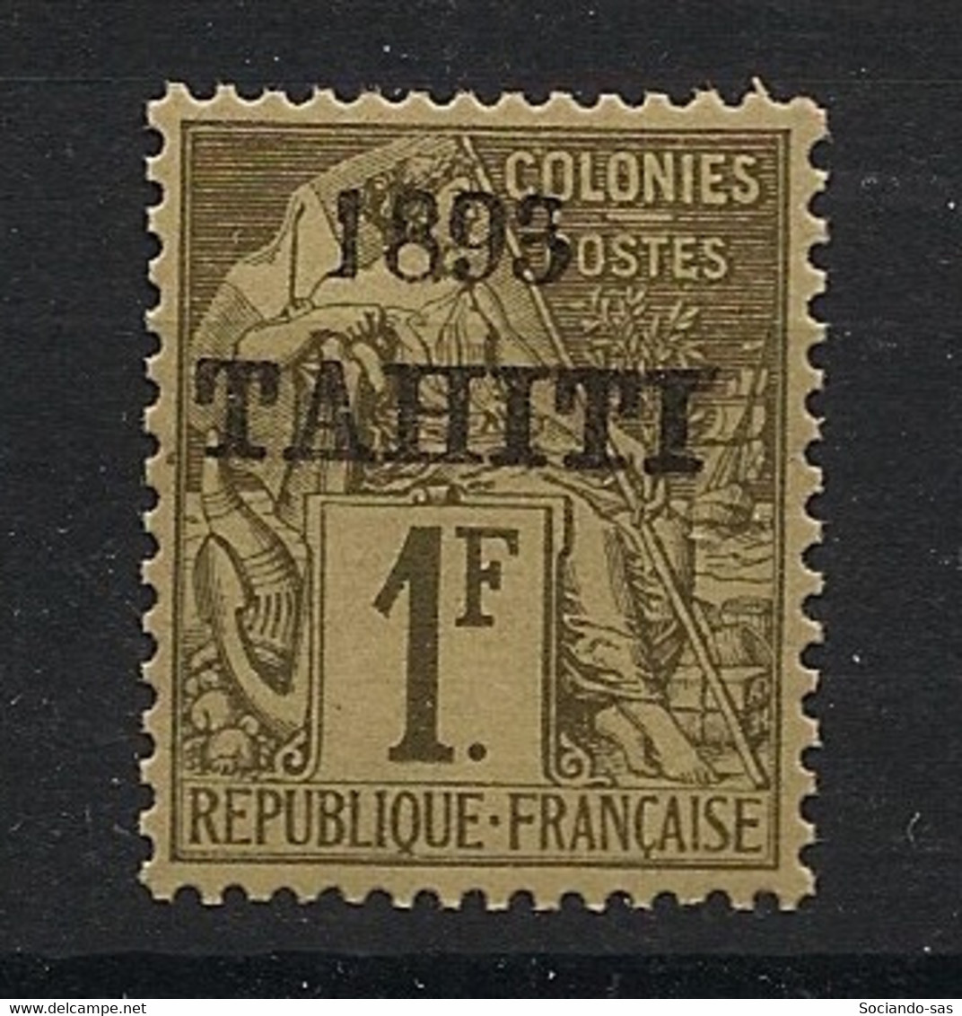 TAHITI - 1893 - N°Yv. 30 - Type Aphée Dubois 1f Olive - Bon Centrage - Neuf Luxe ** / MNH / Postfrisch - Neufs