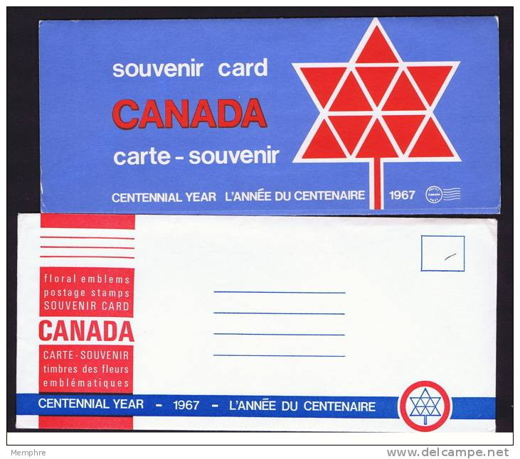 1967  Floral Emblems   Souvenir Card  Pristine In Original Enveloppe - Canada Post Year Sets/merchandise