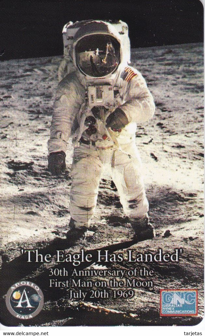 Nº 73 TARJETA DE GIBRALTAR DE THE EAGLE HAS LANDED - APOLLO - ASTRONAUTA - Gibilterra