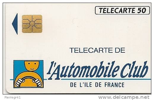 CARTE-PRIVEE-D 281a-1990-SO2-AUTOMOBILE CLUB-V° TEXTE VERT CLAIR-%7000 EX-V°Pe 2691UTILISE-LUXE - Privat