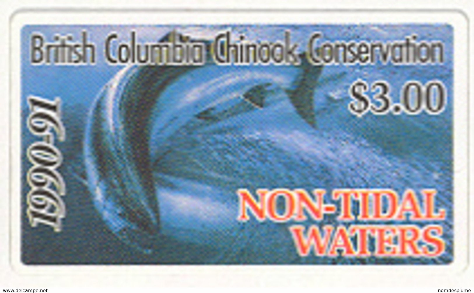 231) BC Wildlife Salmon Fishing Licence BCF2b 1990 - Briefe U. Dokumente