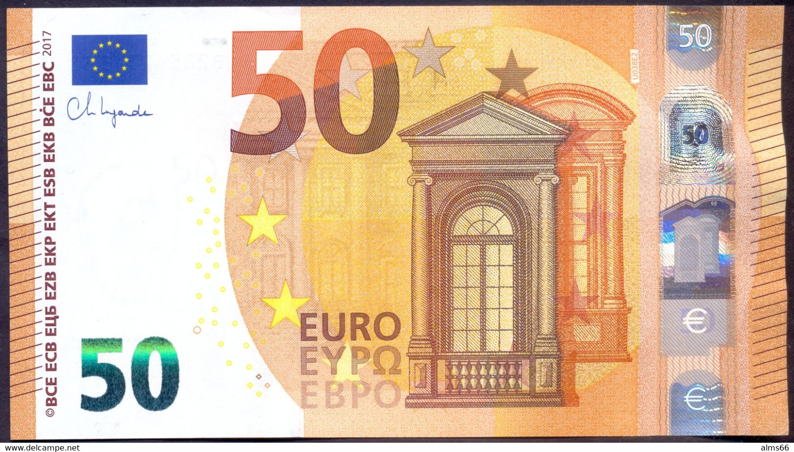 EuronotesK FREE SHIPPING 50 Euro 2017 UNC < UB >< U038 > France - Lagarde - 50 Euro