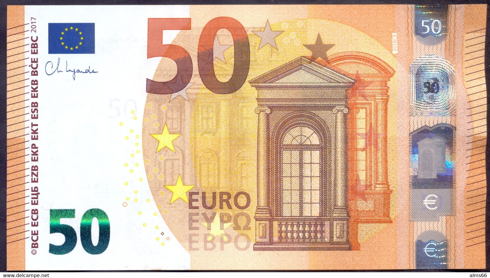 EuronotesK FREE SHIPPING 50 Euro 2017 UNC < EC >< E018 > France - Lagarde - 50 Euro