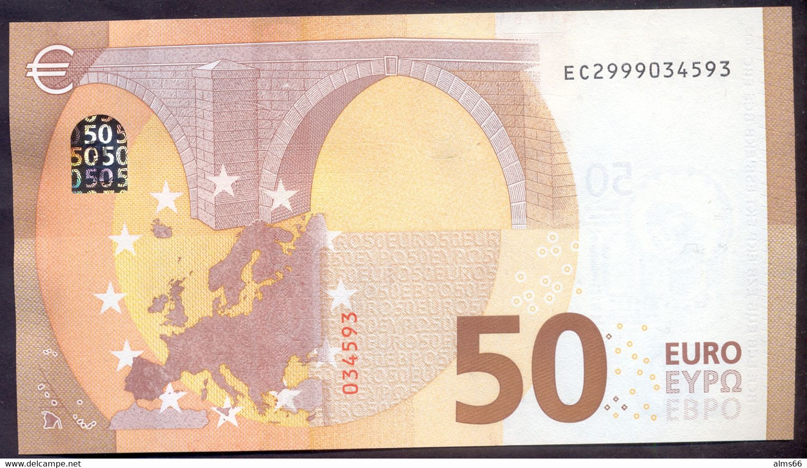 EuronotesK FREE SHIPPING 50 Euro 2017 UNC < EC >< E018 > France - Lagarde - 50 Euro