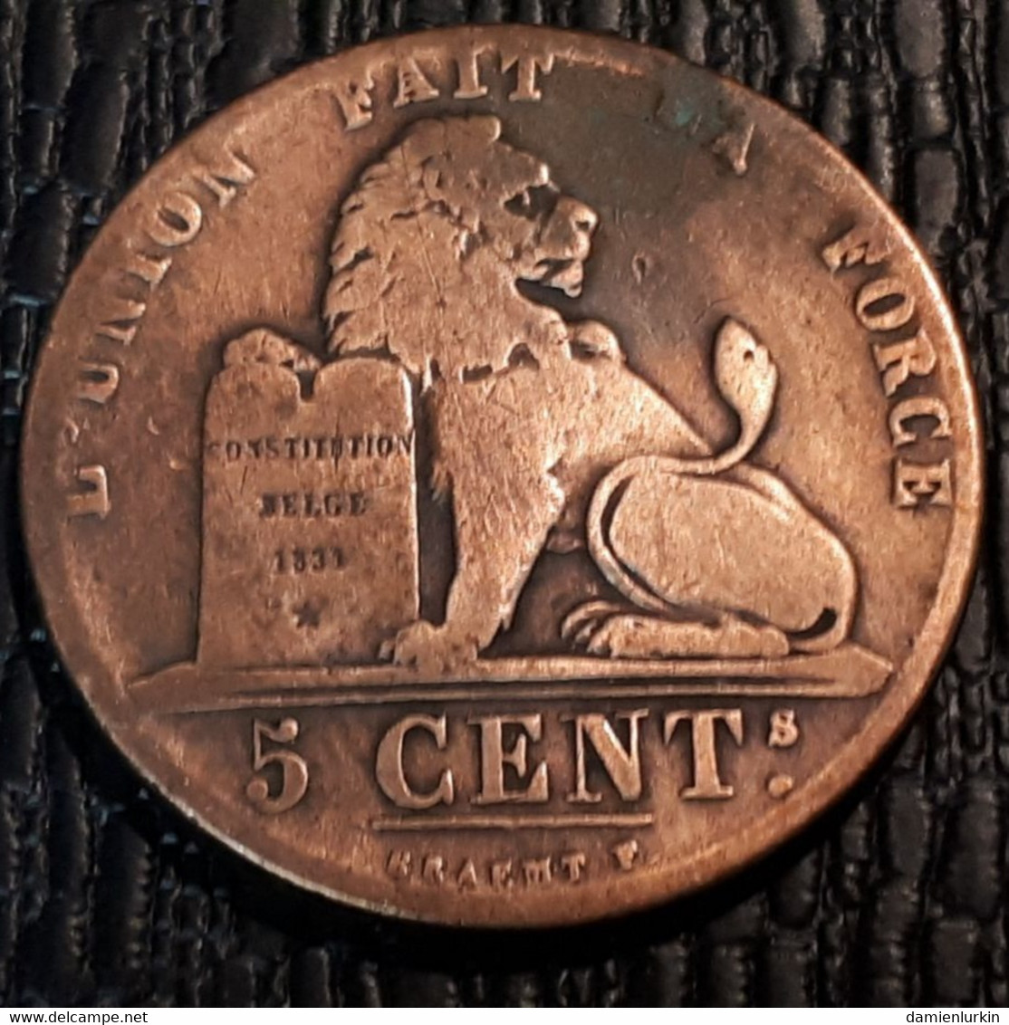 BELGIQUE LEOPOLD PREMIER 5 CENTIMES 1848 AVEC POINT COTES : 15€-60€-180€-260€ - 5 Cent