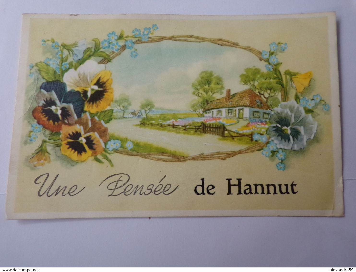 HANNUT Une Pensée Top Carte Rare - Hannut