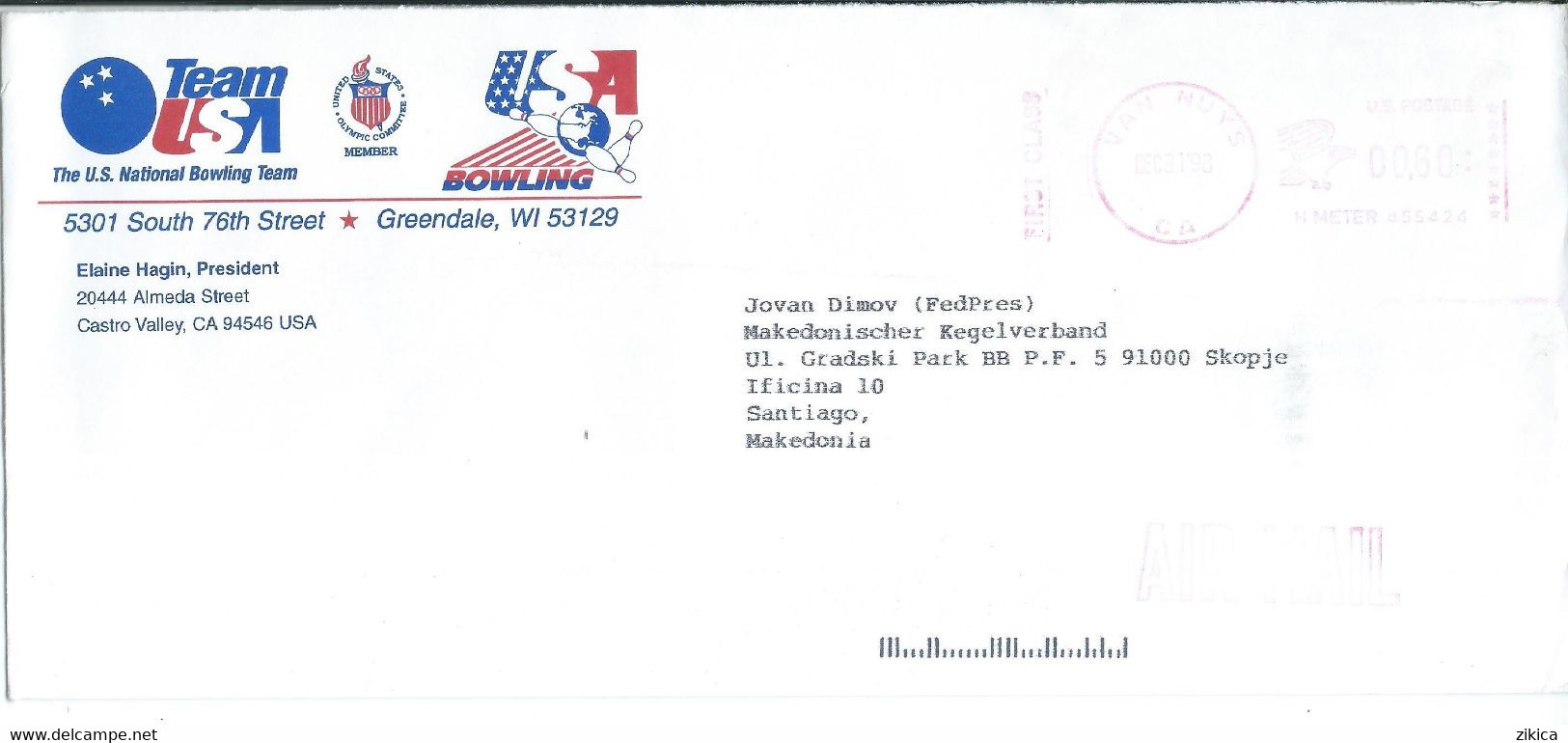 Bowls / Quilleurs / Bowling - Cover - The U.S. National Bowling Team,canceled 1998 - Boule/Pétanque