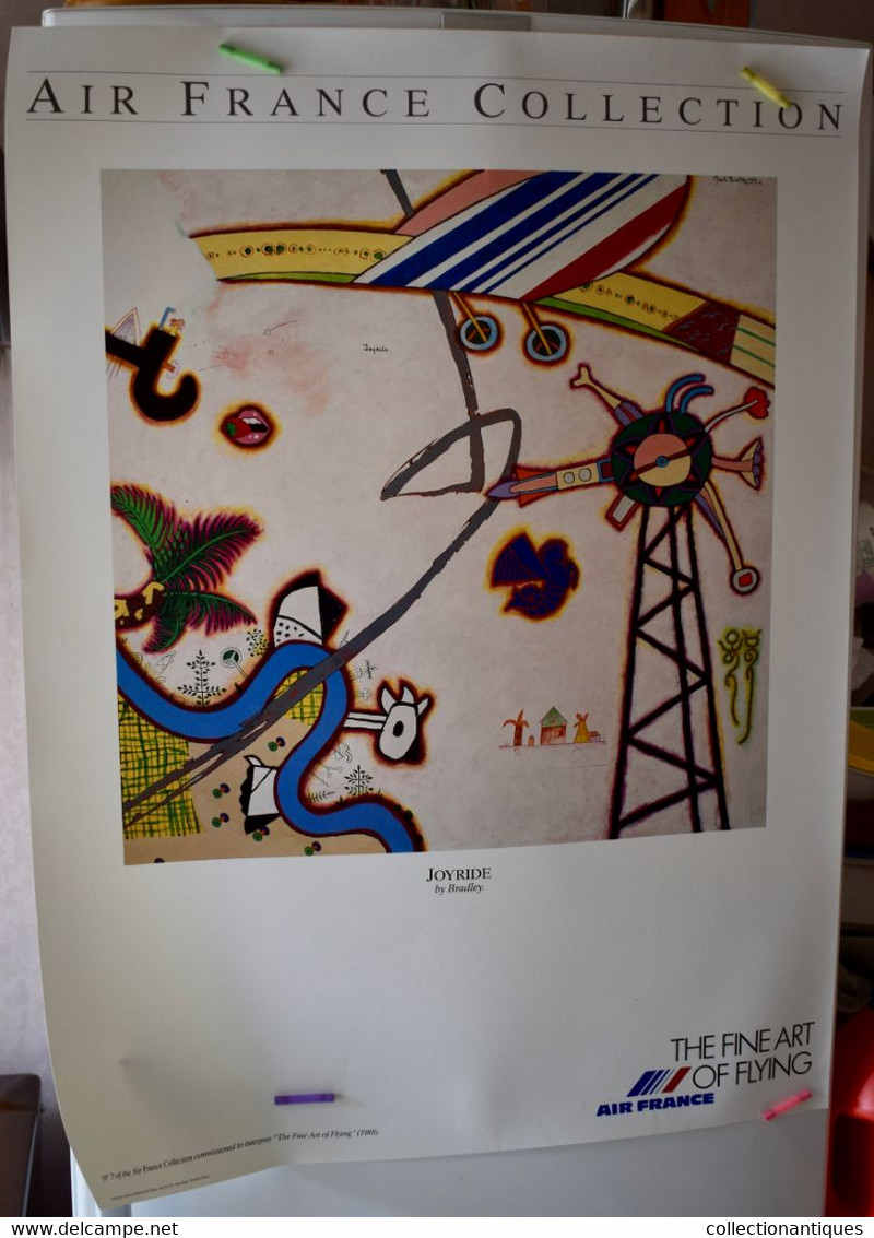 10 affiches Collection Air France 1988 promotion de la campagne "The Fine Art of FLying" par 10 artistes contemporains
