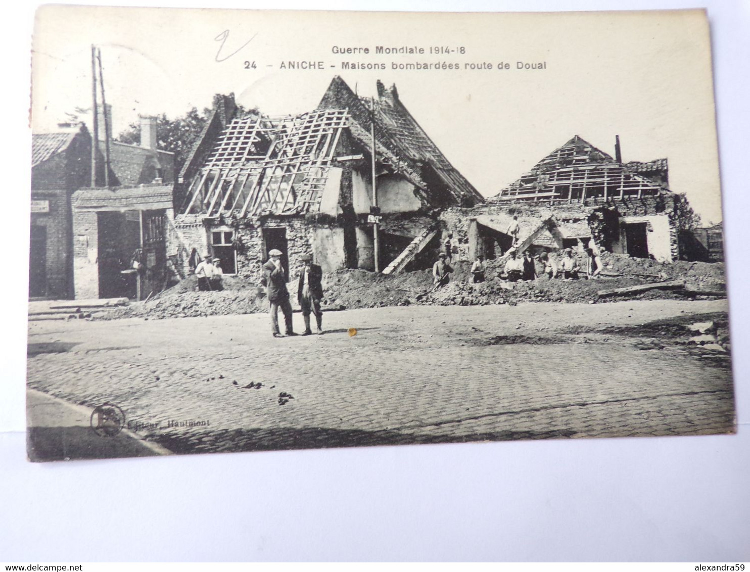 ANICHE Maisons Bombardées Route De Douai - Aniche