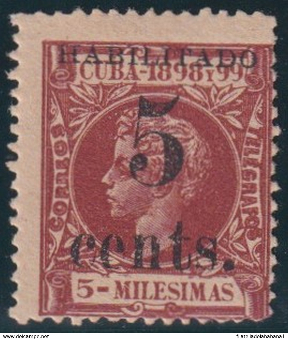 1899-600 CUBA 1899 US OCCUPATION. FORGERY PUERTO PRINCIPE. FIRST ISSUE. 5c S. 5 Mls. - Nuovi