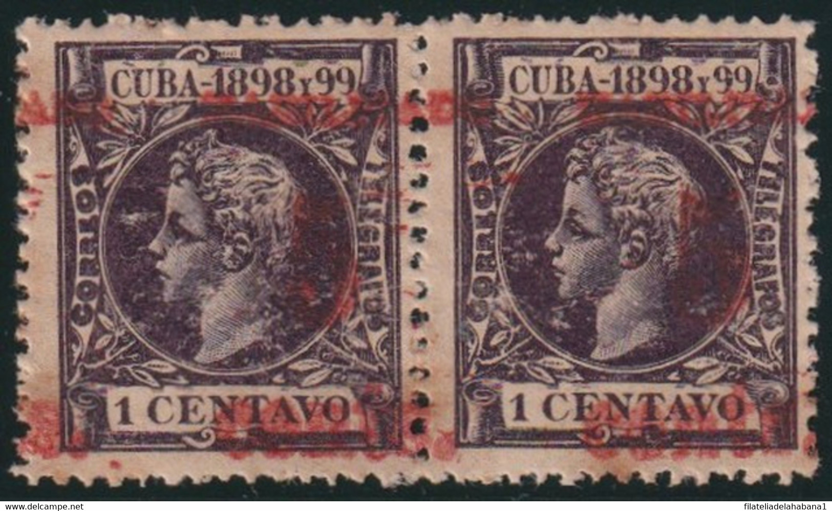 1899-615 CUBA 1899 US OCCUPATION. FORGERY PUERTO PRINCIPE. 4º ISSUE. 5c S. 1c. DISPLACED SURCHARGE. - Nuevos