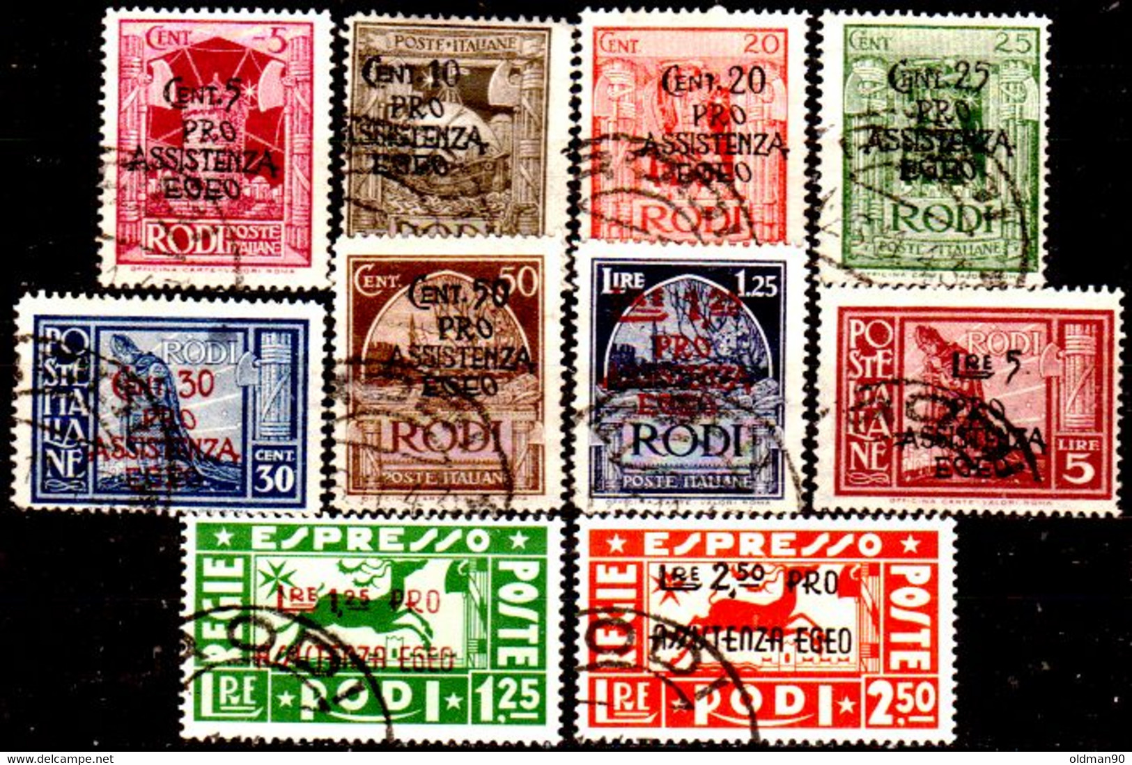 Egeo-OS-254- German Occupation 1943 (o) Obliterated - Quality In Your Opinion. - Ägäis (Dt. Bes.)