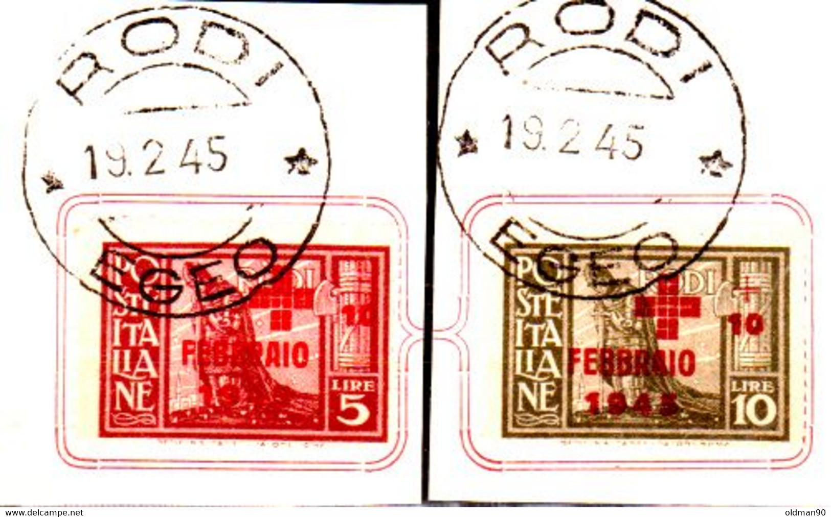 Egeo-OS-258- German Occupation 1945 (o) Obliterated - Quality In Your Opinion. - Ägäis (Dt. Bes.)