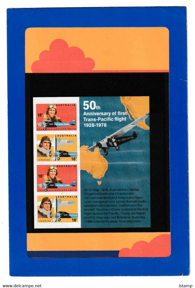 ⭕1978 - Australia 50th Anniversary Of First TRANS-PACIFIC FLIGHT - Presentation Pack Stamps MNH⭕ - Presentation Packs