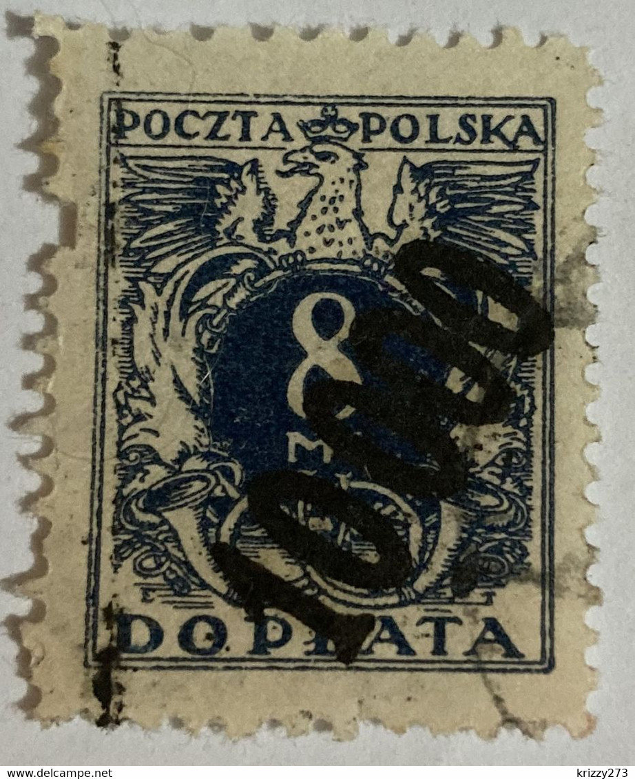 Poland 1923 Postage Due Stamps Of 1921 & 1923 Surcharged 10000 Over 8m - Used - Postage Due