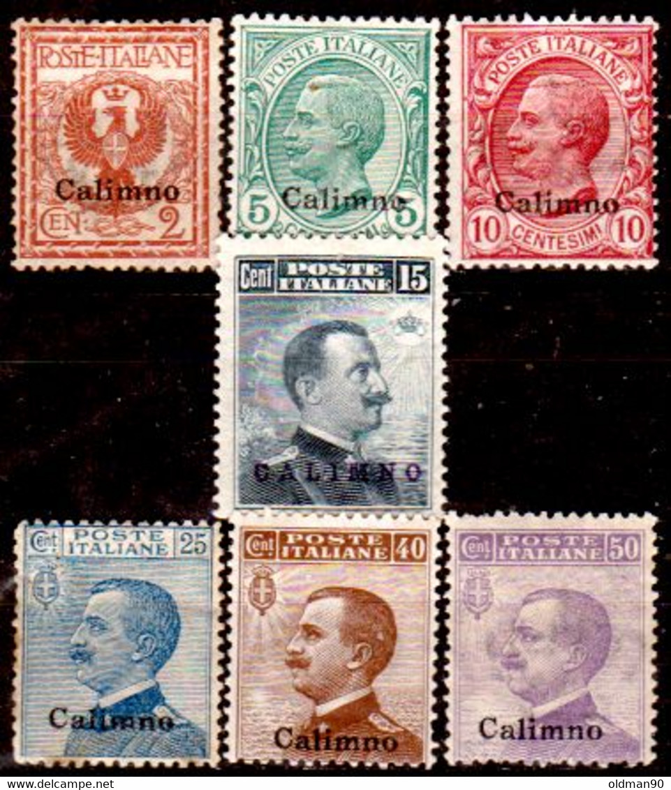 Egeo-OS-262- Calino: Original Stamps 1901-11 And Overprint 1912 (++) MNH - Quality In Your Opinion. - Aegean (Calino)