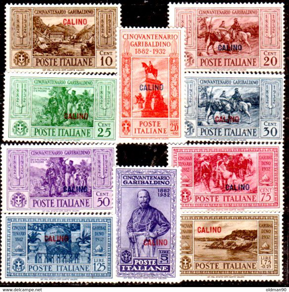 Egeo-OS-268- Calino: Original Stamp "Gariibaldi" And Overprint 1932 (++) MNH - Quality In Your Opinion. - Egeo (Calino)