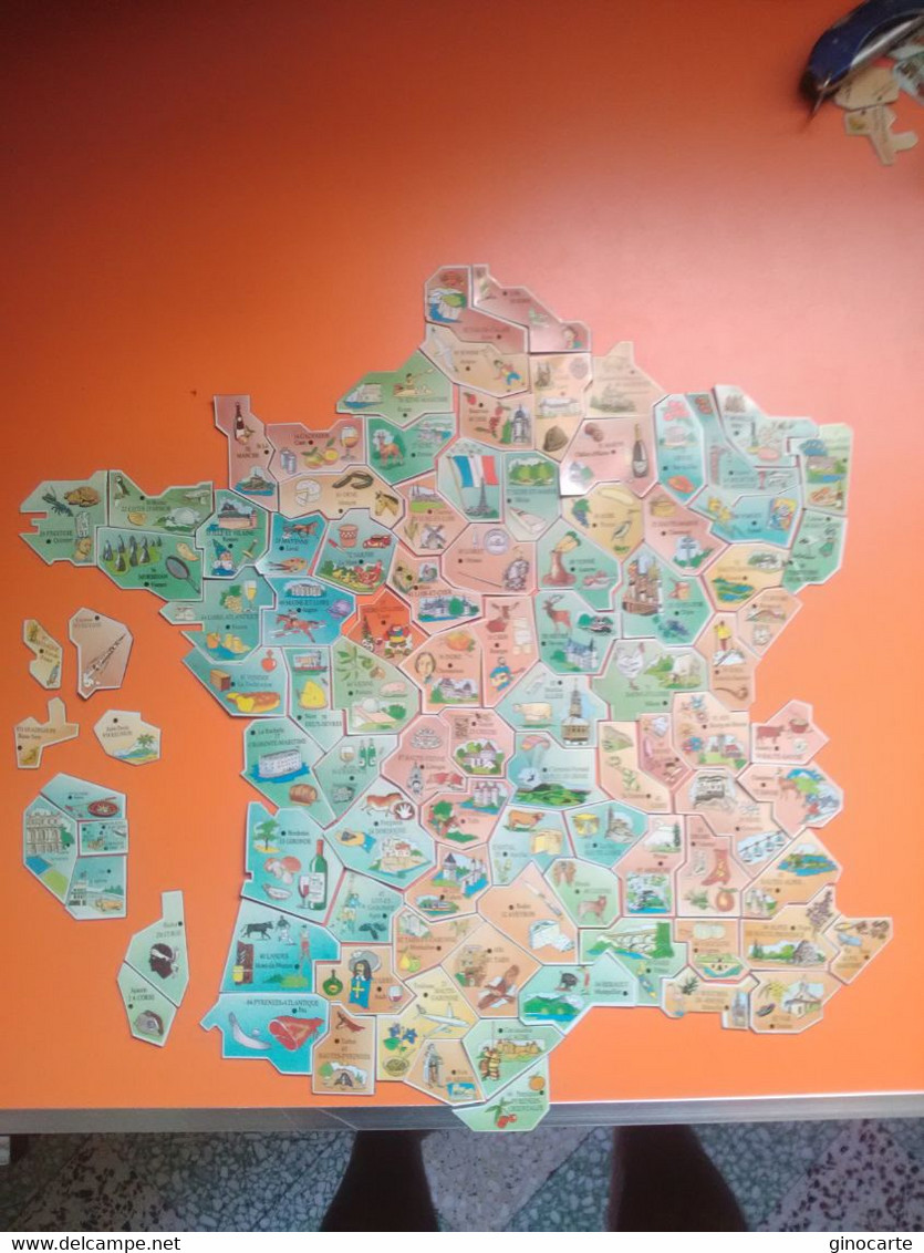 Magnets Magnet Le Gaulois Carte Complete Departement France Et Outre Mer - Turismo