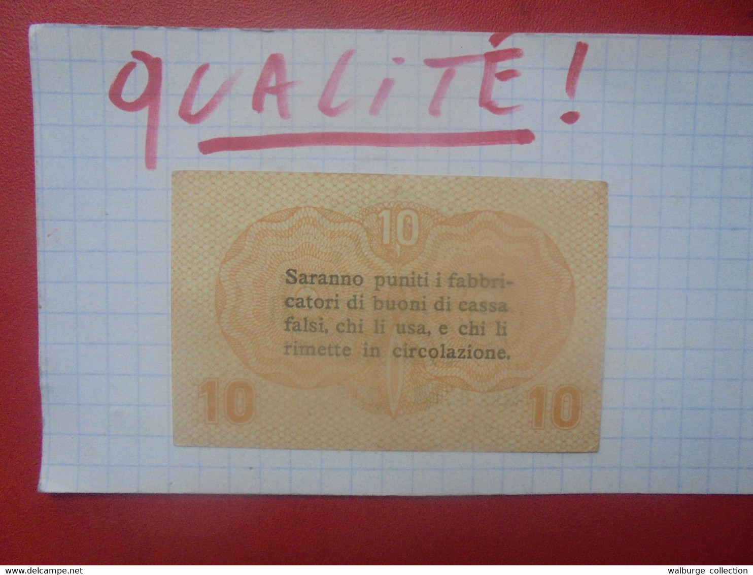 ITALIE 10 Centesimi 1918 Peu Circuler Belle Qualité (B.28) - Collections