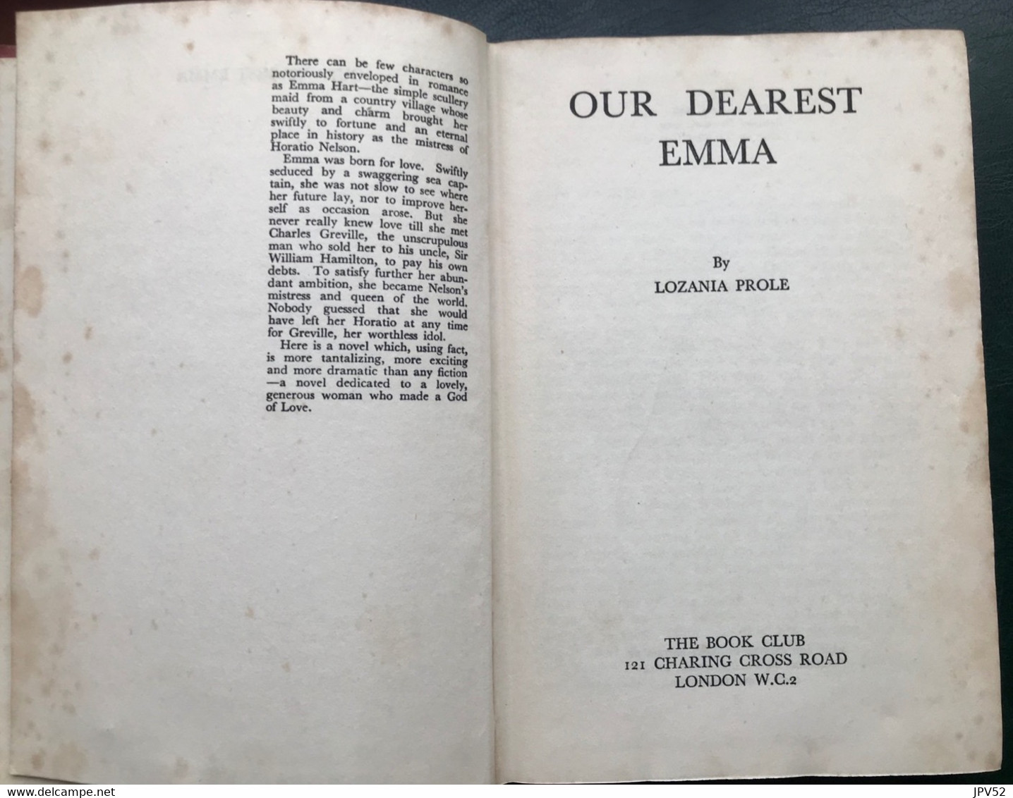 (501) Our Dearest Emma - Lozania Prole - 1950 - 286 P. - Famiglia/ Relazioni