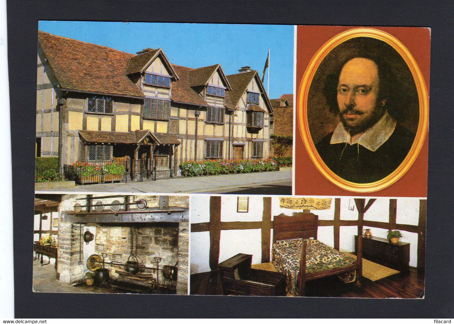 118064       Regno  Unito, Stratford  Upon  Avon, Shakespeare"s  Birthplace  And  His  Only  Authenticated  Portrait, NV - Stratford Upon Avon