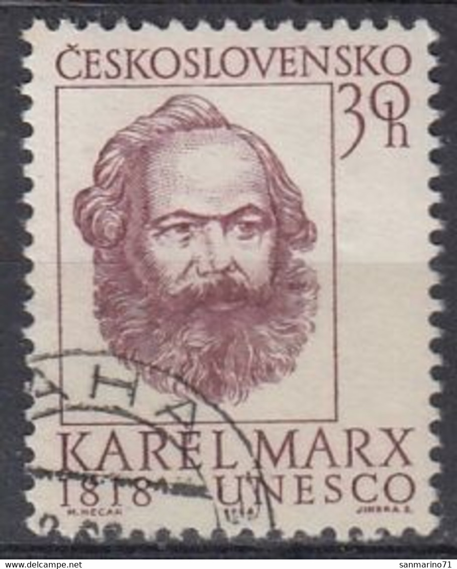 CZECHOSLOVAKIA 1777,used - Karl Marx