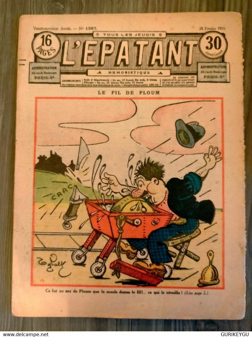 L'épatant N° 1387  LES PIEDS NICKELES    FORTON  28/02/1935 - Pieds Nickelés, Les