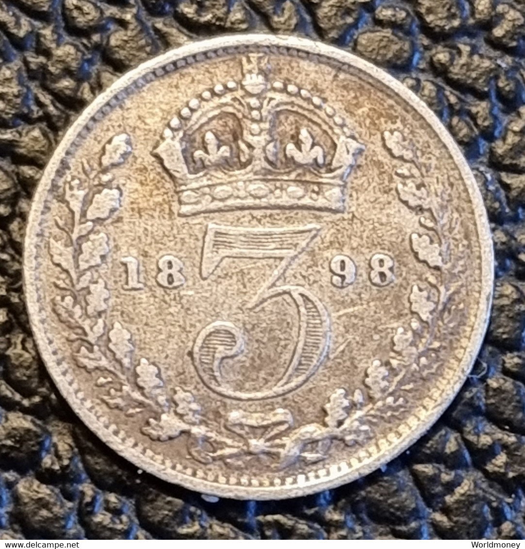 United Kingdom 3 Pence 1898 - F. 3 Pence