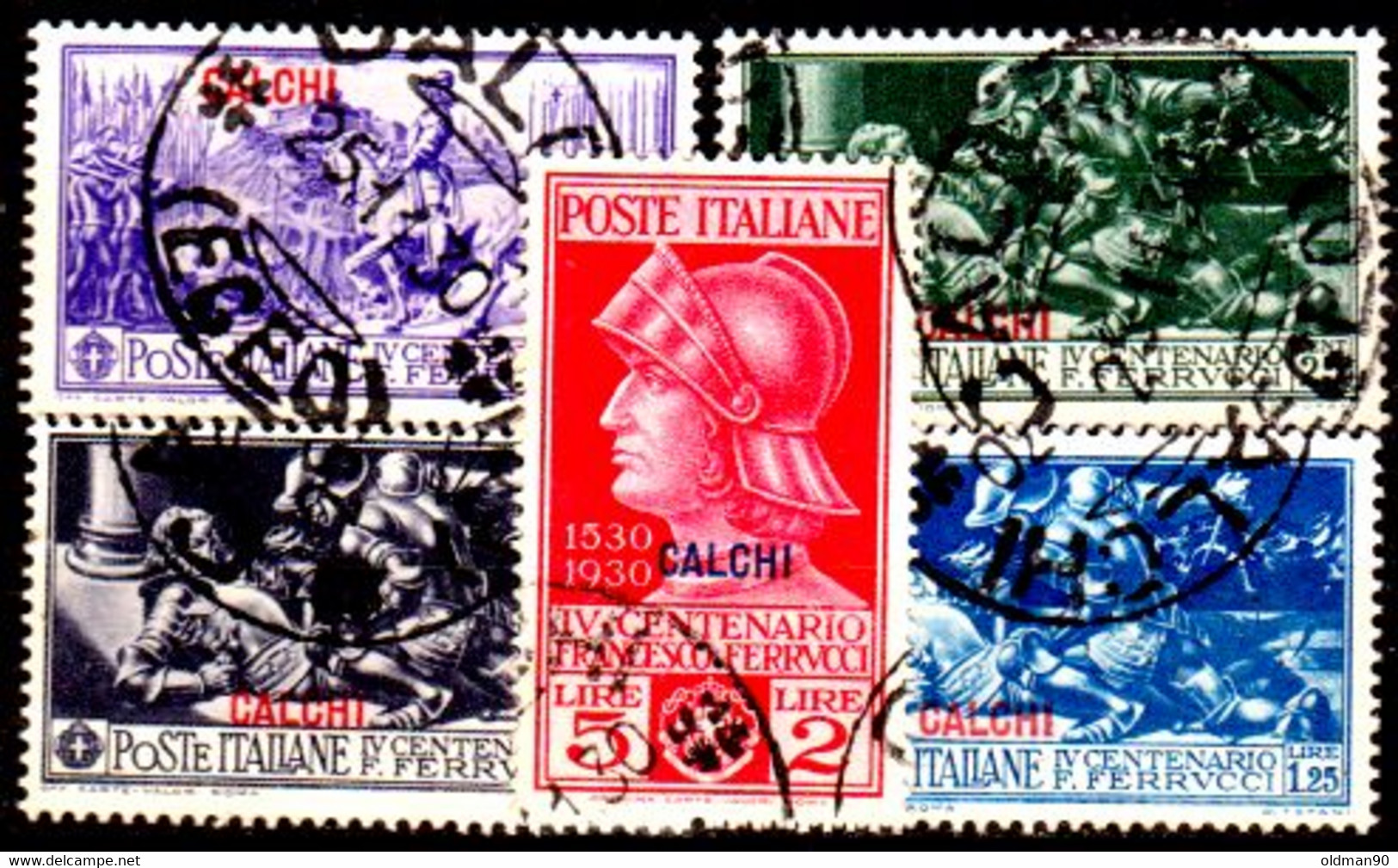 Egeo-OS-273- Carchi: Original Stamp "Ferrucci" And Overprint 1930 (o) Obliterated - Quality In Your Opinion. - Egeo (Calino)