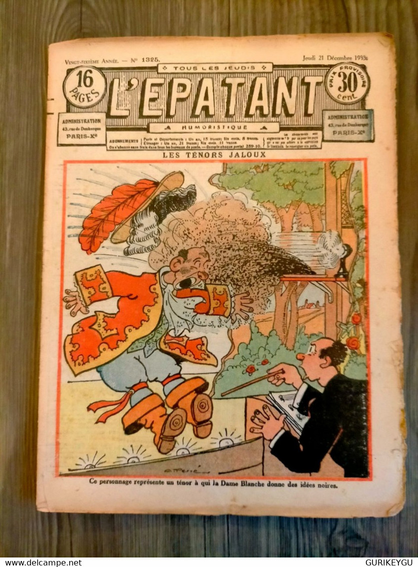 L'épatant N° 1325  LES PIEDS NICKELES  L.FORTON   21/12/1933 Pub MECCANO POULAIN FORGEACIER Et TRAIN HORNBY - Pieds Nickelés, Les